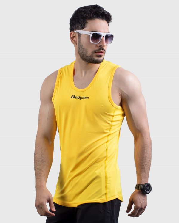رکابی مردانه ورزشی زرد